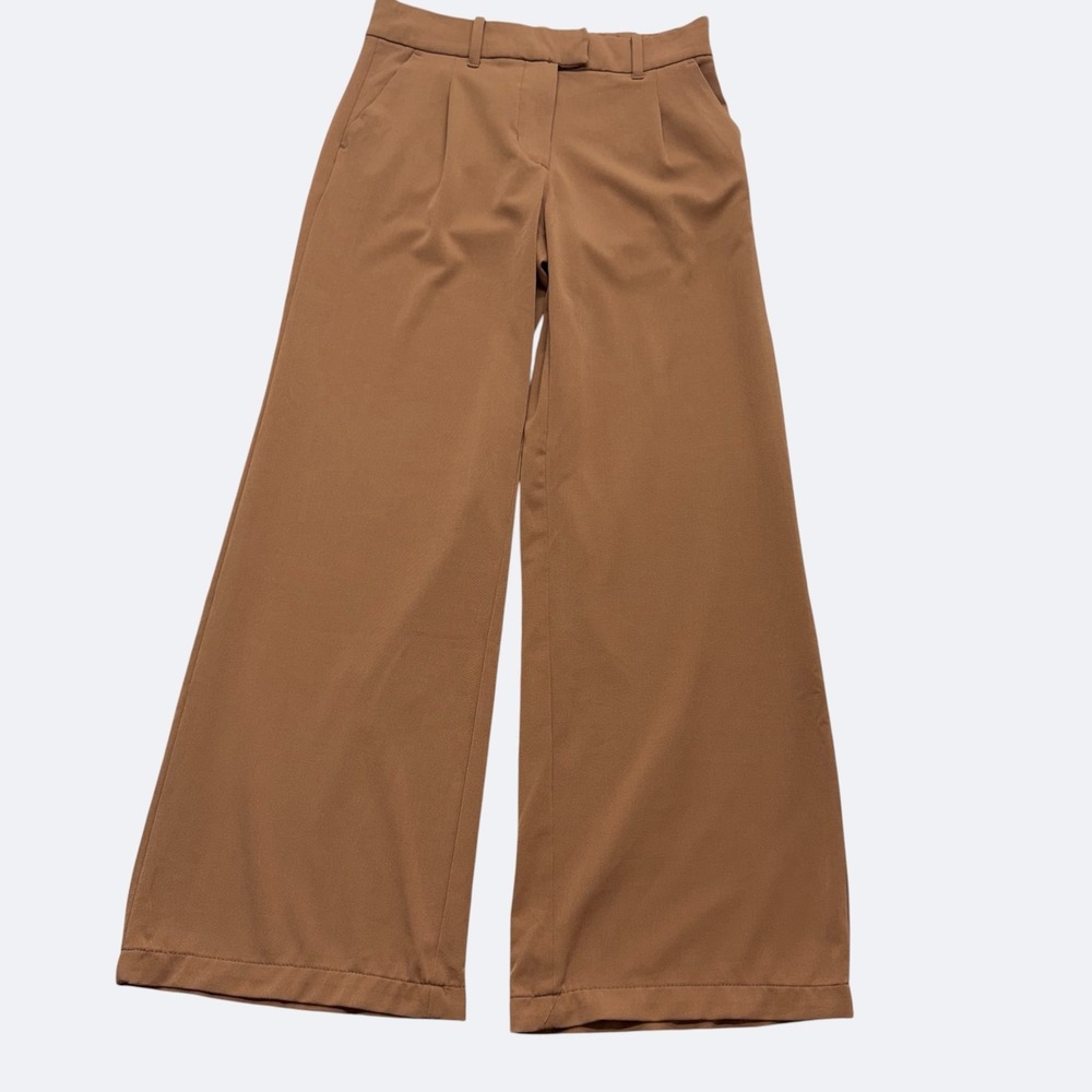 American Eagle Outfitters Pants Womens 2 Brown Wide Leg Trouser Stretch Twill